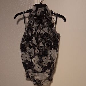 Charlotte Russe Black and White Floral Blouse